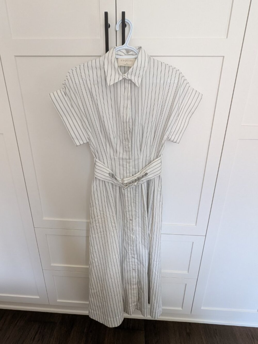 BNWT - Anthropologie Striped Maxi Dress with Belt - Picture 2 of 5